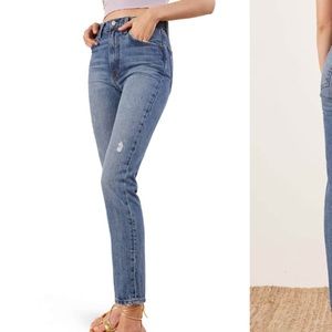 Reformation Julia High Waist Cigarette Jeans -  23